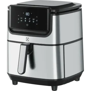 Electrolux E6AF1-6ST Air Fryer sütő, inox, emelőpántos kivitel, szabályozható hőmérséklet, kivehető kosár, 5,4 literes kapacitás