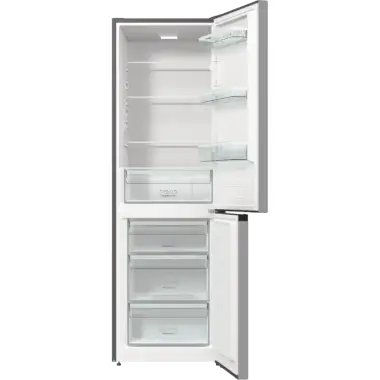 Gorenje RK6192ES4 alulfagyasztós kombinált hűtőszekrény, szürke, frostless, 185 cm, 205/109 l