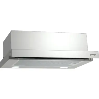 Gorenje BHP523E10X beépíthető teleszkópos páraelszívó, szürke, 50 cm, 322 m3/óra, felső szekrénybe építhető, 2 zsírszűrő