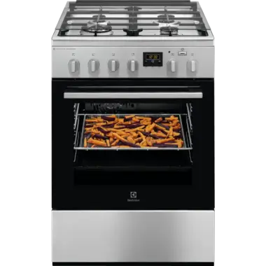 Electrolux LKK664201X PlusSteam kombinált tűzhely, inox, 60 cm széles, gőzfunkcióval, airfry, katalitikus tisztítás