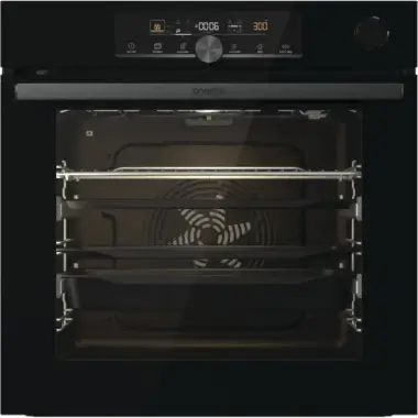 Gorenje BPSA6747A08BG beépíthető sütő, steamassist, pirolitikus tisztítás, húshőmérő, érintővezérlés, teleszkópos sütősín, 77 l