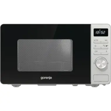 Gorenje mikrohullámú sütő MO23A4X, inox, 23 liter, kombinált üzemmód, kvarc grill, 5 teljesítményfokozat, aquaclean tisztítás