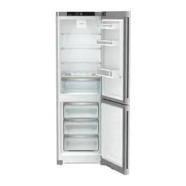 Liebherr KGNsfd 52Z03 alulfagyasztós kombinált hűtőszekrény, ezüst, 185.5 cm, nofrost, duocooling, érintővezérlés, powercooling, easyfresh, freshair szűrő, led