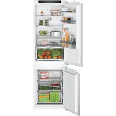 Bosch KIN86HFE0 beépíthető kombinált hűtőszekrény, 177,2 cm, 184 l/76 l, nofrost, lapos zsanér, érintővezérlés, led kijelző, gyorsfagyasztás