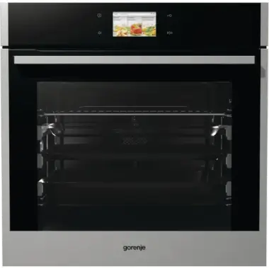 Gorenje BOP799S51X beépíthető sütő, inox, pirolitikus tisztítás, színes tft kijelző, teleszkópos sütősín, húshőmérő, 71 liter