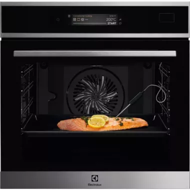 Electrolux EOC9P31WX SteamCrisp beépíthető gőzsütő, wifi, érintővezérlés, magyar menü, maghőmérő, teleszkópos sütősín, pirolitikus tisztítás