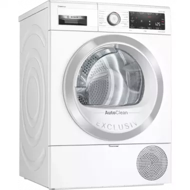 Bosch WTX87KH0BY hőszivattyús szárítógép 9 kg, a+++, home connect, nagyméretű touchcontrol kijelző, autodry, autoclean, gyors program