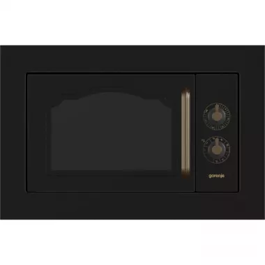 Gorenje BM235CLB beépíthető mikrohullámú sütő, fekete, 23 l, grill funkció, classico design, 5 teljesítményfokozat