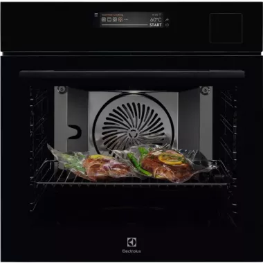 Electrolux EOA9S31WZ SteamPro beépíthető gőzsütő, steamify, wifi, sousvide, tft kijelző, magyar menü, maghőmérő, pároló szett, fekete, 70 l