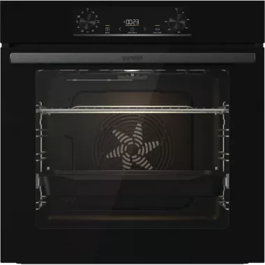 Gorenje BO6735E05B beépíthető sütő, aquaclean tisztítás, 10 sütőfunkció, gentleclose-open ajtó, pizza sütés, teleszkópos sütősín, 77 l