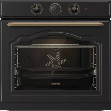 Gorenje BOS67372CLB beépíthető sütő, classico design, extrasteam gőzfunkció, aquaclean tisztítás, teleszkópos sütősín, 77 l