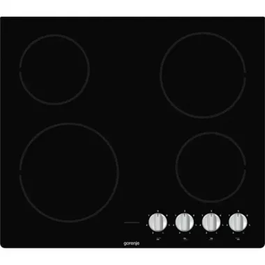 Gorenje EC641BSC beépíthető kerámia főzőlap, 60cm, elölgombos vezérlés, melegen tartás, élcsiszolt