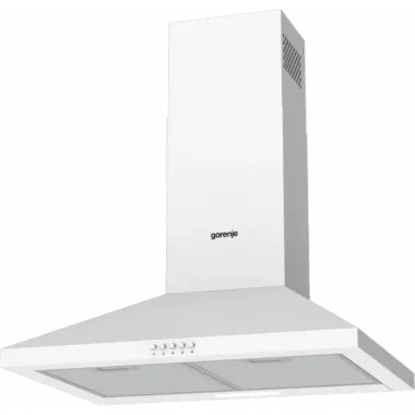Gorenje WHC629E4W fali kürtős páraelszívó, 60 cm, fehér, 3 fokozatú nyomógombos vezérlés, led világítás