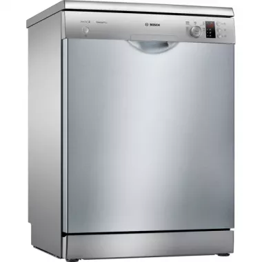 Bosch SMS25AI04E mosogatógép, nemesacél, 12 teríték, 46 db(a), 5 program, normál kosár, digitális kijelző, variospeed