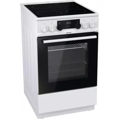 Gorenje ECS5350WA elektromos tűzhely, 50 cm, gőzfunkcióval, fehér, katalitikus, aquaclean, gyors előmelegítés, teleszkópos sütősín