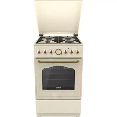 Gorenje KS5251CLI kombinált tűzhely, 50 cm, bézs, classico design, gőzprogramok, tető