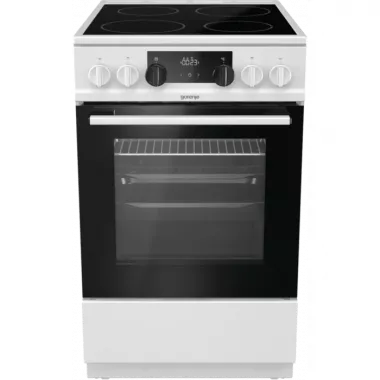Gorenje EC5341WG elektromos tűzhely, 50 cm, fehér, aquaclean tisztítás, teleszkópos sütősín