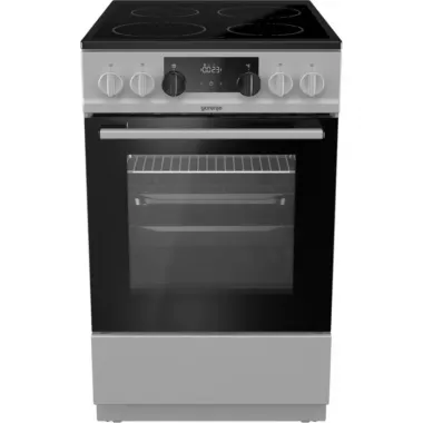 Gorenje EC5341SG elektromos tűzhely, 50 cm, szürke, aquaclean tisztítás, teleszkópos sütősín
