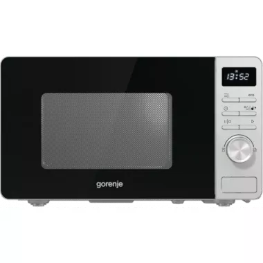 Gorenje mikrohullámú sütő MO20A3X, ezüst, 20 liter, 5 teljesítményfokozat, aquaclean tisztítás