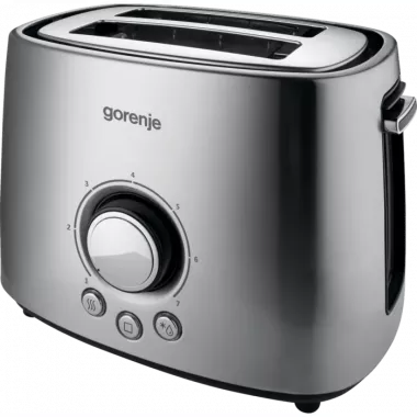 Gorenje T1000E kenyérpirító, inox, 7 pirítási fokozat, 1000 w