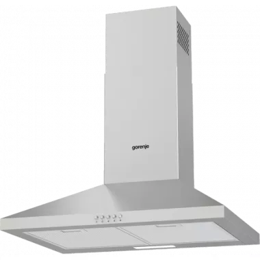 Gorenje WHC629E4X fali kürtős páraelszívó, 60 cm, szürke, 3 fokozatú nyomógombos vezérlés, led világítás