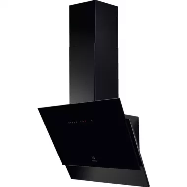 Electrolux LFV416K fali döntött páraelszívó, 60 cm, fekete, 3+1 fokozatú érintővezérlés, breeze, hob2hood, led világítás