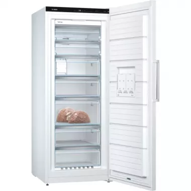 Bosch GSN54AWDV fagyasztószekrény, fehér, 176 cm, 70 cm széles, 328 l, 5 fiók, nofrost, bigbox, automatikus gyorsfagyasztás