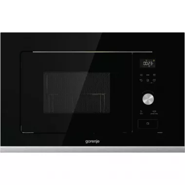 Gorenje BMX201AG1BG beépíthető mikrohullámú sütő, fekete, 20 l, grill funkció, automata programok, aquaclean tisztítás, 5 teljesítményfokozat