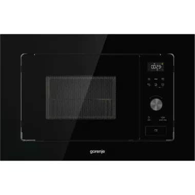 Gorenje BM201AG1BG beépíthető mikrohullámú sütő, fekete, 20 l, grill funkció, automata programok, aquaclean tisztítás, 5 teljesítményfokozat