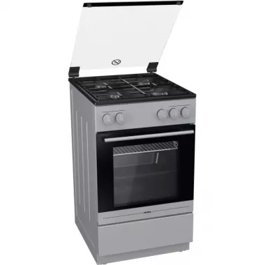 Mora P162AS gáztűzhely, 50 cm, 4 főzőzóna, alsó sütés, 1 sütőtálca, 1 sütőrács, üveg dísztető