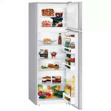 Liebherr CTPel251-21 felülfagyasztós kombinált hűtőszekrény, ezüst, 157 cm, smartfrost, 219/52 l, 37 db(a)