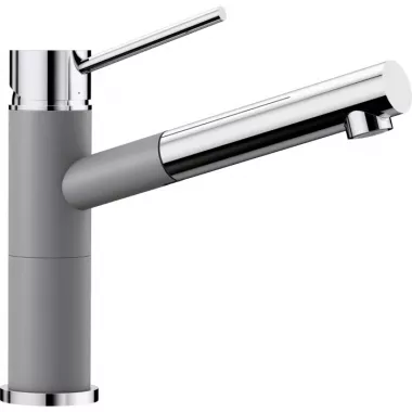 Blanco ALTA-S COMPACT Silgranit mosogató csaptelep, kihúzható csapfejjel, karcsú csaptelep, kompakt mosogatókhoz is, magasnyomású /alumetál/