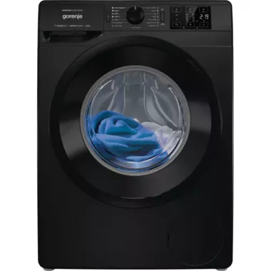 Gorenje WNEI84AS/B elöltöltős mosógép, 8 kg, 1400 f/p., gőzprogram, inverter motor, waveactive dob, extrahygiene, tollpehely program
