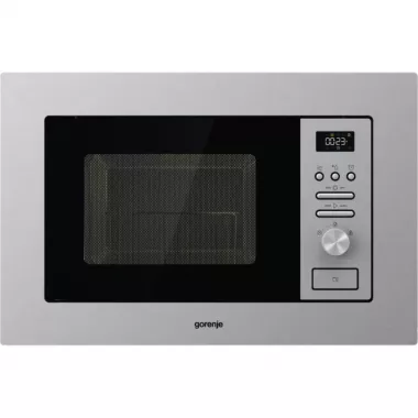 Gorenje BM201AG1X beépíthető mikrohullámú sütő, inox, 20 l, grill funkció, automata programok, aquaclean tisztítás, 5 teljesítményfokozat