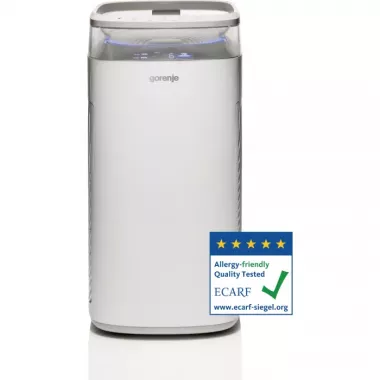 Gorenje AP500 SENSE AIR légtisztító, fehér, dupla szűrőrendszer, ionos technológia, 5 sebesség, turbó üzemmód, éjszakai üzemmód
