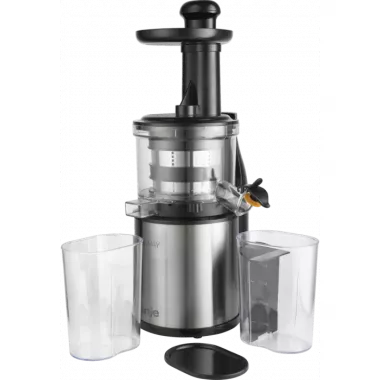 Gorenje JC4800VWY gyümölcsprés, inox, lassú préselés technológia, 2 db 6 dl-es tartály, gyümölcshús szabályozó, 200 w