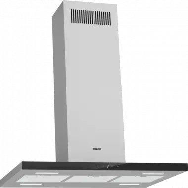 Gorenje IHT943E6XGB sziget páraelszívó, inox, 90 cm, 675 m3/óra, touch on glass érintőkijelző, powerboost fokozat, led világítás