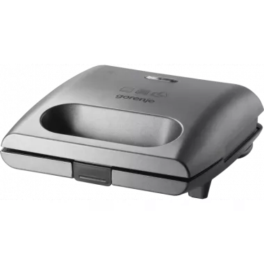 Gorenje SM703GCG szendvicskészítő, szürke, gofri és grill sütőlap alaptartozék, tapadásmentes sütőfelület, hideg fogantyú, 700 w