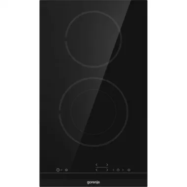 Gorenje ECT322BCSC beépíthető dominó kerámia főzőlap, 2 kerámia főzőzóna - ebből 1 kiterjeszthető, érintővezérlés, keret nélküli, 30 cm