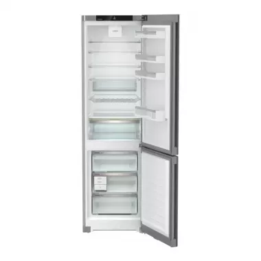 Liebherr CNsdc 5723 alulfagyasztós kombinált hűtőszekrény, ezüst, 201,5cm, nofrost, duocooling, érintővezérlés, easytwist-ice, easyfresh, freshair szűrő, led