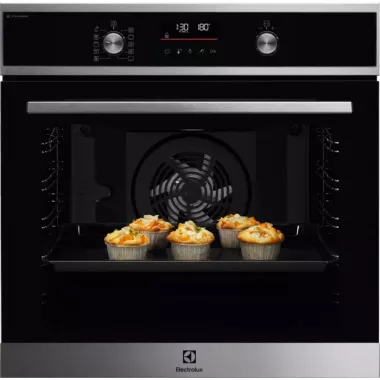 Electrolux EOD6P77X SteamBake beépíthető elektromos sütő, 72 l, pirolitikus tisztítás, maghőmérő, softclosing, teleszkópos sütősín, automata programok
