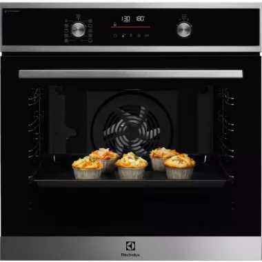 Electrolux EOD6P76X SteamBake beépíthető elektromos sütő, 72 l, pirolitikus tisztítás, softclosing, teleszkópos sütősín, automata programok