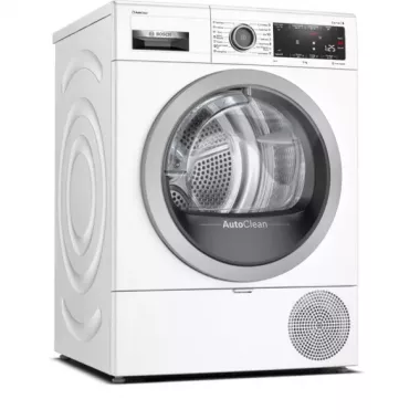 Bosch WTX87K01BY hőszivattyús szárítógép 9 kg, a++, nagyméretű touchcontrol kijelző, autodry, autoclean, iron assist, gyors program