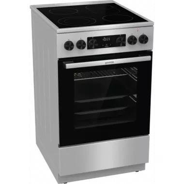 Gorenje GECS5C70XA elektromos tűzhely, 50 cm, gőzfunkcióval, inox, katalitikus tisztítás, airfry, teleszkópos sütősín, időzítő