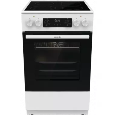 Gorenje GECS5C70WA elektromos tűzhely, 50 cm, gőzfunkcióval, fehér, katalitikus tisztítás, airfry, teleszkópos sütősín, időzítő