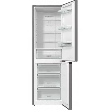 Gorenje N6A2XL4 alulfagyasztós kombinált hűtőszekrény, inoxlook, nofrost, 185 cm, 204/96 l, multiflow, adapttech, fastfreeze, crispzone