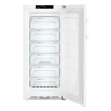 Liebherr GN 4135 fagyasztószekrény, fehér, nofrost, 70 cm széles, 155 cm, 6 fiók, 271 l, érintővezérlés, gyorsfagyasztás