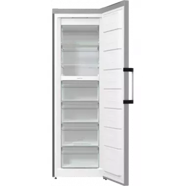 Gorenje FN619EAXL6 fagyasztószekrény, inox, 185 cm, 280 l, 4 fiók + 2 rekesz + 1 polc, nofrost, led-kijelző az ajtón, gyorsfagyasztás