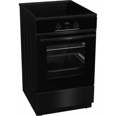 Gorenje GEIT5C60BPG indukciós tűzhely, 50 cm, 70 l, fekete, 4 indukciós zóna, aquaclean, bridgezone, powerboost, teleszkópos sütősín