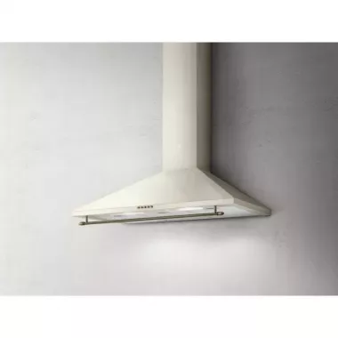 Elica Tamaya Rail 90 fali kürtős páraelszívó, 90 cm, nyomógombos vezérlés, 3 teljesítményfokozat, led világítás, elefántcsont-bronz